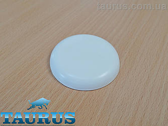 Круглий білий декоративний фланець Sphere D60 мм висотою 10 мм з н/ж сталі, без отвору