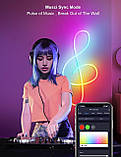 Світлодіодна стрічка LPDISPLAY Neon 3 м, функція DIY RGBIC Light Strip, синхронізація з музикою, працює з Alexa, фото 5