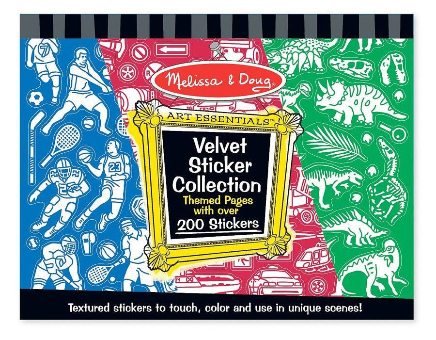 Набір вельветових стікерів для хлопчиків" (Velvet Sticker Collection - Blue) ТМ Melіssa & Doug MD4236