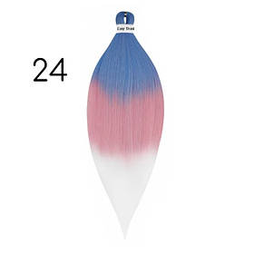 Канекалон Easy Braid 24 омбре блакитний рожевий білий