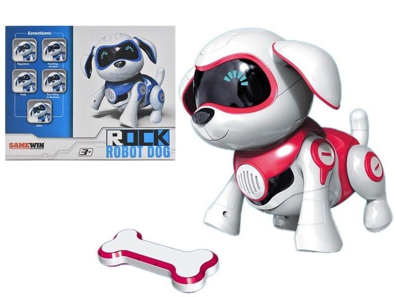 Робот-песик 961 LED-підсвічування, мелодії, пісні, ОЗВУЧУВАННЯ АНГЛІЙСЬКОЮ, вбудований акум. DC3.7V, реагує на дотик, ходить