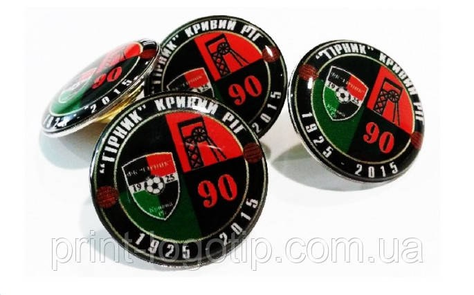 Круглі значки з логотипом, значок корпоративний на замовлення, фото 1