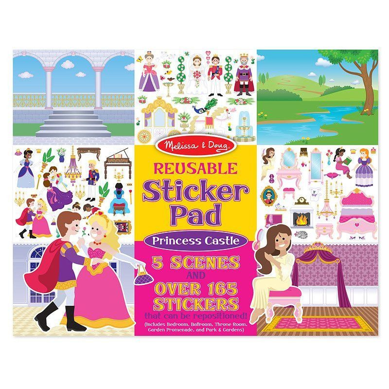 Набір багаторазових наклейок "Замок принцеси" (Princess Castle Reusable Sticker Pad) ТМ Melіssa & Doug MD4306