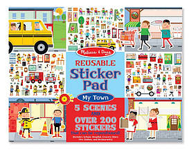 Набір багаторазових наклейок "Мій місто" (Reusable Sticker Pad — My Town) ТМ Melissa & Doug MD19114