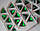Стрази пришивні Трикутник 12 мм Смарагд, скло, фото 3