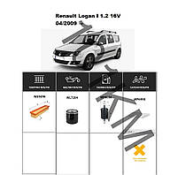 Комплект фільтрів Renault Logan 1.2 16V (2009-) WIX