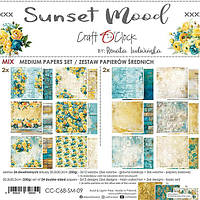 SUNSET MOOD- НАБІР ПАПЕРУ 20,3Х20,3СМ craft o'clock