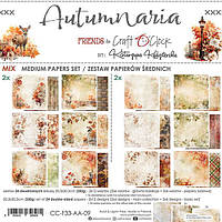 AUTUMNARIA- НАБІР ПАПЕРУ 20,3Х20,3СМ craft o'clock