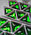 Стрази пришивні Трикутник 16 мм Green, скло, фото 2