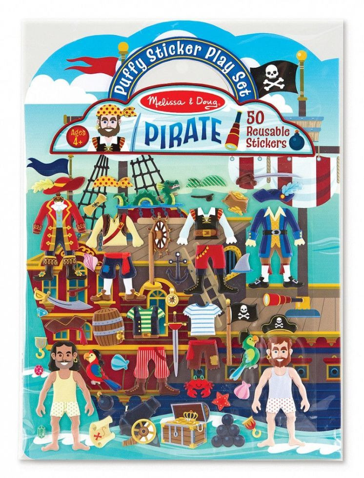 Об'ємні багаторазові наклейки "Пірати" (Puffy Sticker Play Set ― Pirate) ТМ Melіssa & Doug MD9102