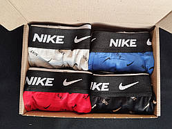 Подарунковий набір чоловічих трусів боксерів Nike (4 штуки)