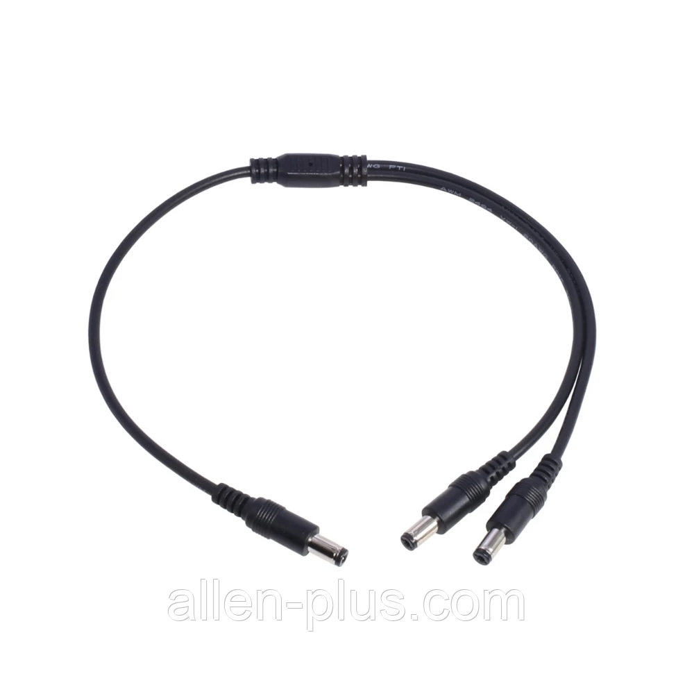 Кабель живлення роздвоювач заводської 5.5x2.1/2.5mm, 5-12V/2A для роутера/терміналу/модема, 30 см