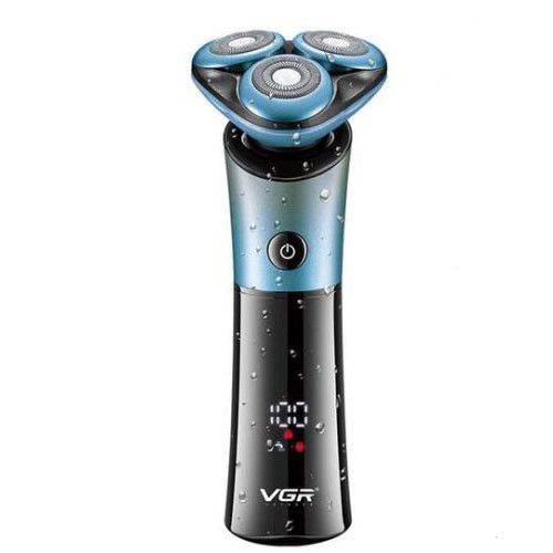 Електробритва VGR V-326 для чоловіків, роторна для вологого та сухого гоління, IPX6, LED Display