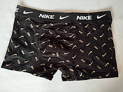 Однотонні чорні чоловічі труси з логотипом Nike