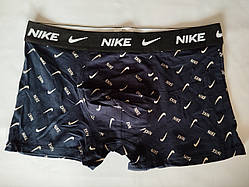Однотонні темно-сині чоловічі труси з логотипом Nike