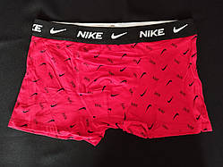 Однотонні червоні чоловічі труси з логотипом Nike