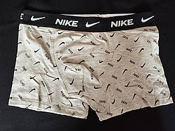 Однотонні сірі чоловічі труси з логотипом Nike