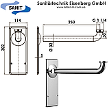 05.067.81.0000 Патрубок +панель для прихованого сифона хром SANIT, фото 2