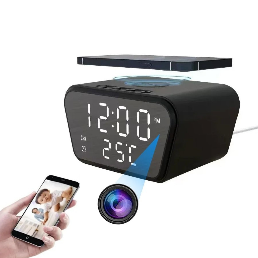 Wi-Fi IP-камера годинник Enpus clock з бездротовою зарядкою. Lookcampro