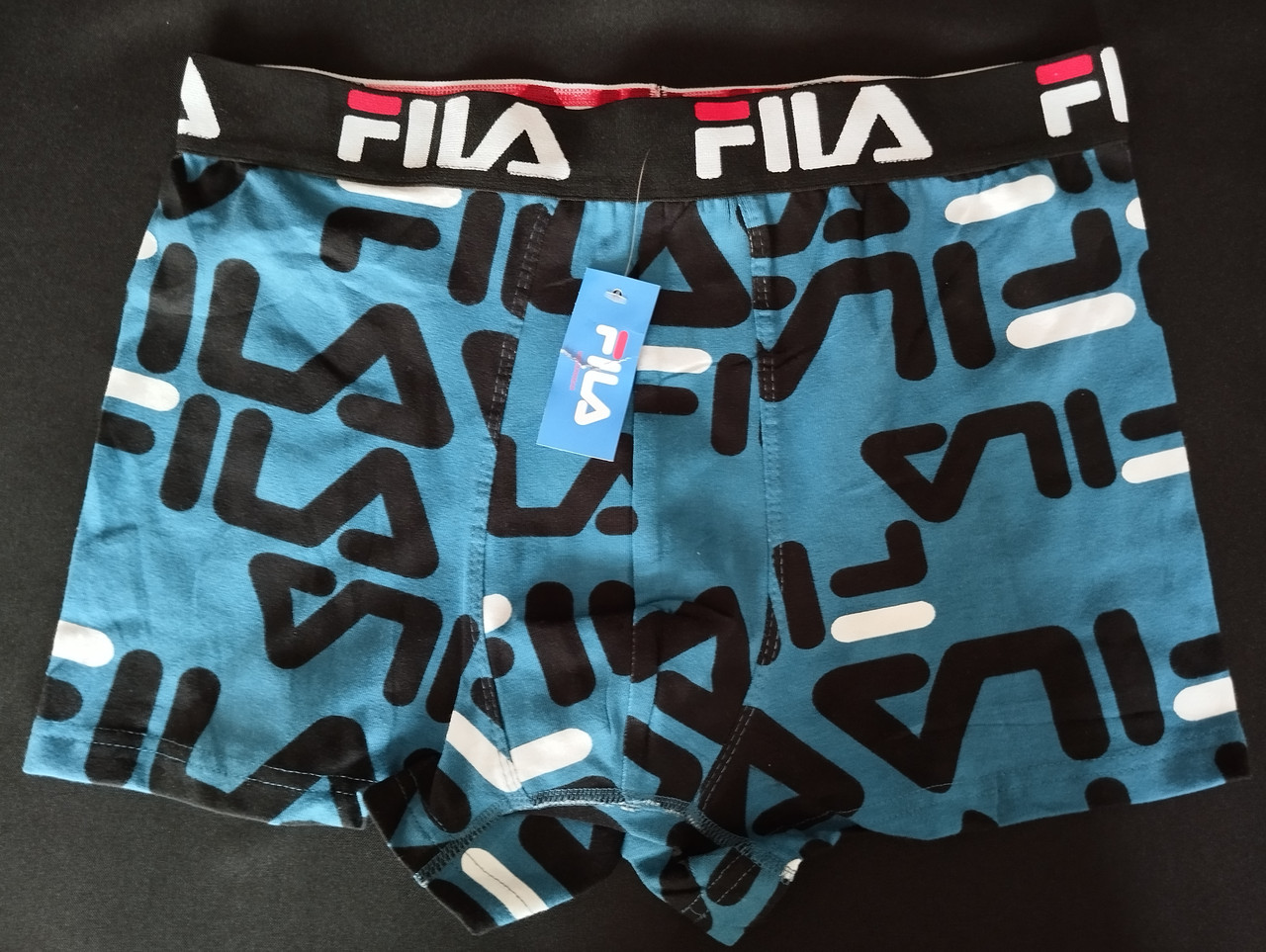 Модні зелені чоловічі труси боксери Fila