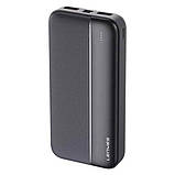 Зовнішній акумулятор повербанк power bank Lenyes PX263 20000mAh компактний універсальний на 2 входи Чорний, фото 3