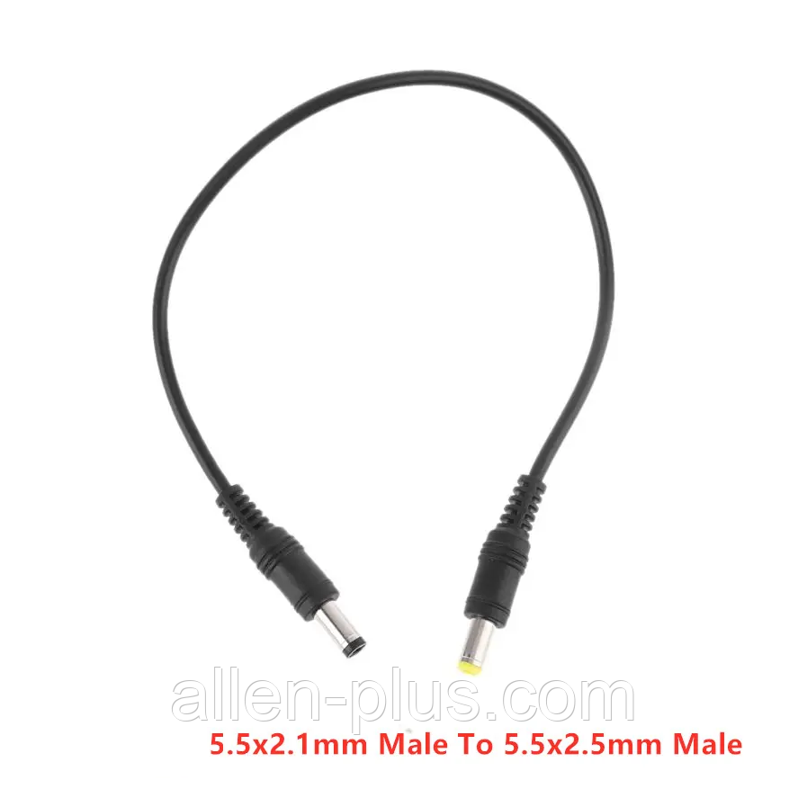 Кабель живлення заводської 5.5x2.1/2.5mm, 5-24V/3A для роутера/термінала/модема, 30СМ