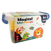 Набір для дитячої творчості Magical Waterscape, Чарівний пейзаж, сачок, пензлик, рідина, формочки, в боксі 20*13*12,5см (691), фото 2