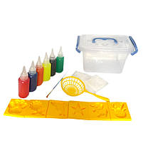 Набір для дитячої творчості Magical Waterscape, Чарівний пейзаж, сачок, пензлик, рідина, формочки, в боксі 20*13*12,5см (691), фото 3