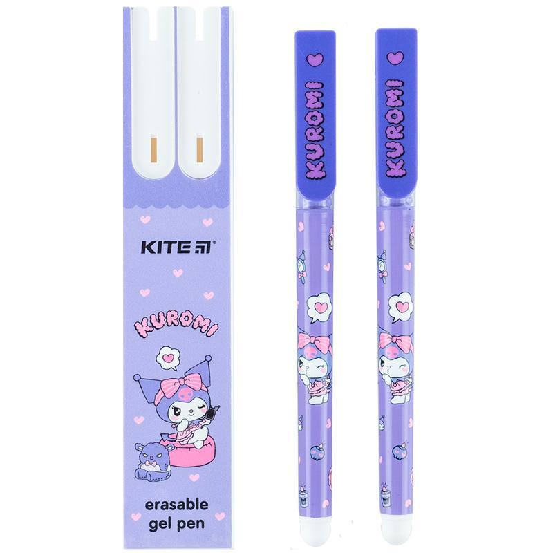 Ручка гелева "пиши-стирай" Kite Kuromi HK24-069-1, синя, 2 шт. у пеналі, фото 1