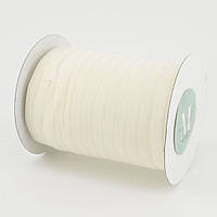 Стрічка оксамитова 0,6 см, молочна