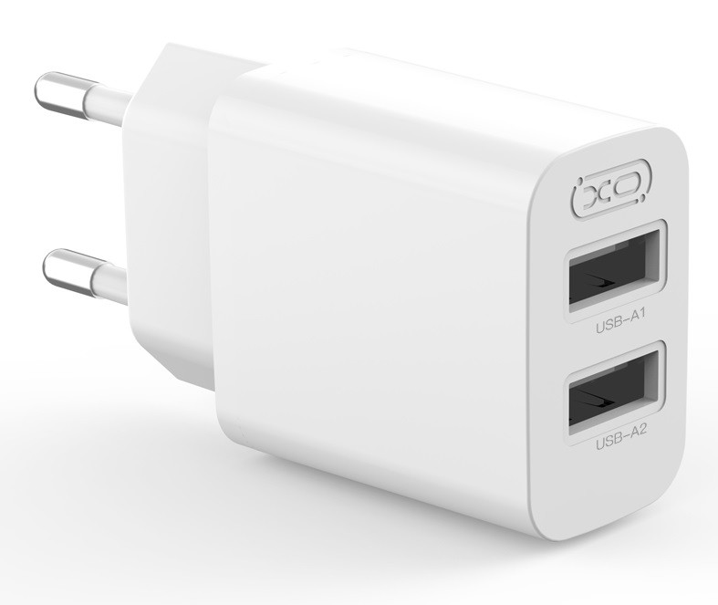 Мережевий зарядний пристрій XO L109 - 12W Dual port USB-A White