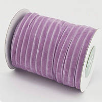 Стрічка оксамитова 0,6 см, світло-бузькова