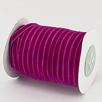 Стрічка оксамитова 0,6 см, світло-малинова