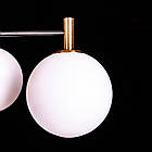 Люстра лофт на 4 лампи Е14 колір каркасу бронза + чорний SM-3050/4/white ball, фото 4