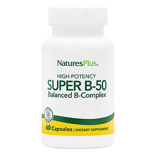 Natures Plus Super B-50, 60 вегакапсул Lodgi
