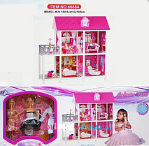 Ляльковий будиночок дитячий з меблями для Барбі 66884