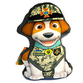 Подушка іграшка м`яка з принтом пес Патрон сувенірна подушка Копиця 32*21*8 см (00114-704)