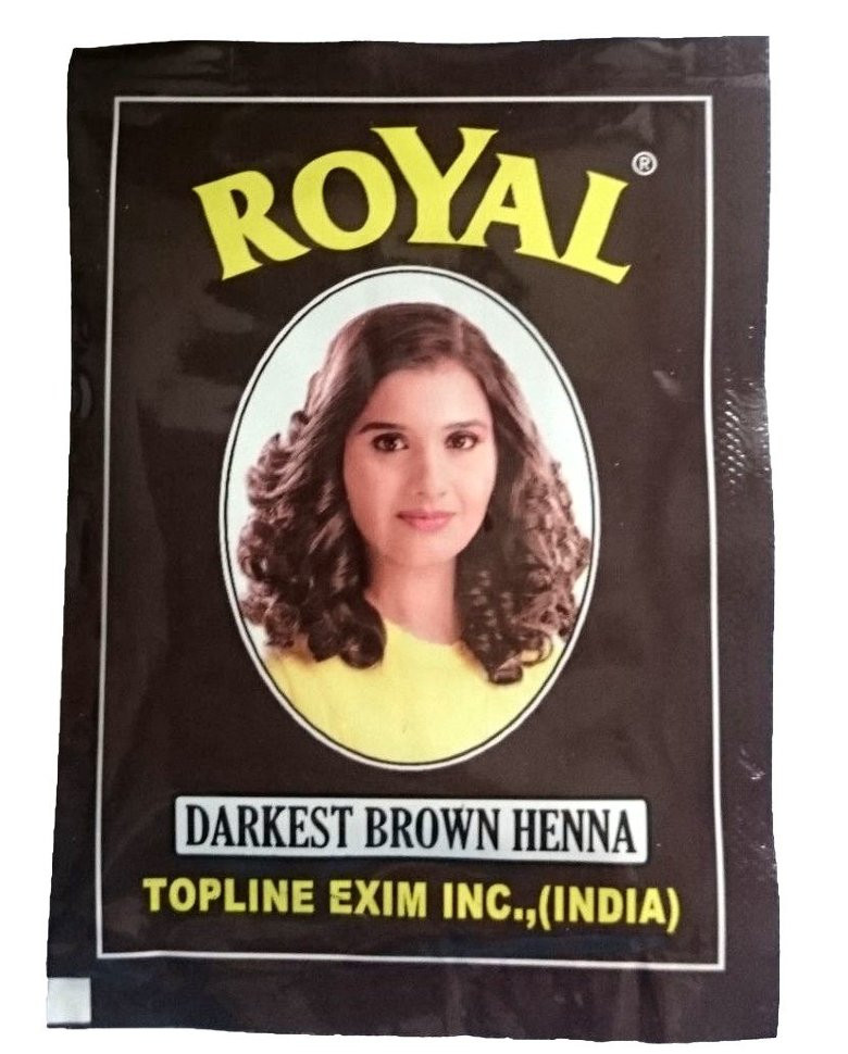 Індійська хна темно-коричнева, натуральна фарба Royal (пакетик)