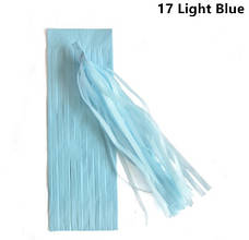 Кисть тассел голубой пастель 35 см длина (собрана)