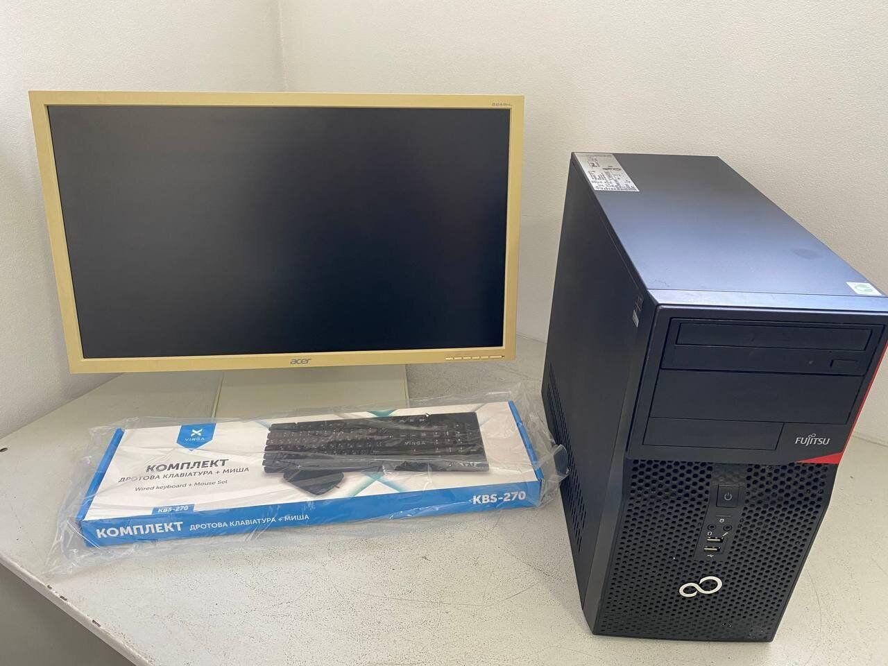 Б/в ПК+Монітор Fujitsu Esprimo P420 E85 MT| i5-4430| 8GB RAM| 500GB HDD| HD 4600+Б-клас Acer B243HL| 24" 1920x1080