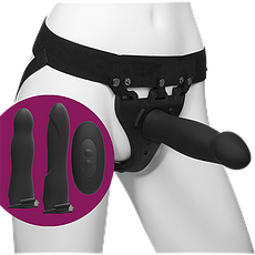 Набір для страпона з вібрацією Doc Johnson Body Extensions — BE Naughty — Black