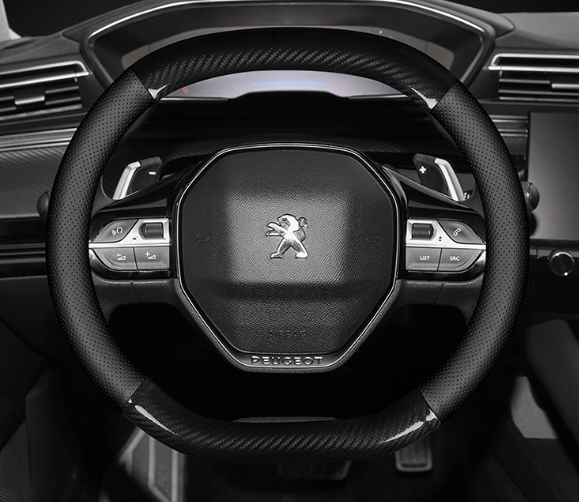 Чохол на кермо карбон шкіра для Peugeot 4008 5008 2008 508