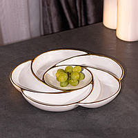 Керамічна чаша кругла Ø 28 см Тарілка для закусок на 6 рівнів