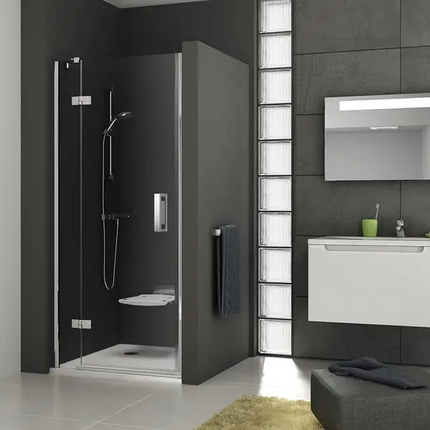 Душові двері Ravak Smartline SMSD 2 190х100 см розпашні праві хром прозоре скло, фото 1
