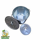 Бак оцинкований 32 літра (виварка) з кришкою та решіткою, фото 3