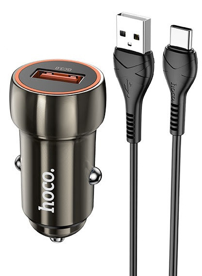 АЗП Type C 5V/3A/18W QC3.0 Z46 black Hoco