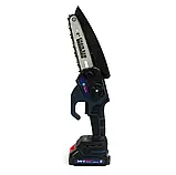 Акумуляторна ланцюгова мініпила Bosch UniversalChain 24 (24V 6.0 Ah), для обрізання дерев, на два акумулятори, фото 5