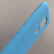Чохол для Xiaomi Redmi Note 9 однотонний силіконовий чохол на телефон сяомі редмі нот 9 блакитний pln, фото 4