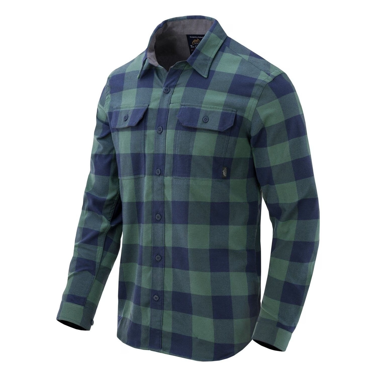 Сорочка HELIKON-TEX GreyMan Moss Green Checkered (KO-GMN-NS-PG) РОЗМІР M
