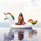 Надувний пліт Єдиноріг 280×130×120 см/Надувний круг/ Круг для плавання/плавальний круг, фото 5